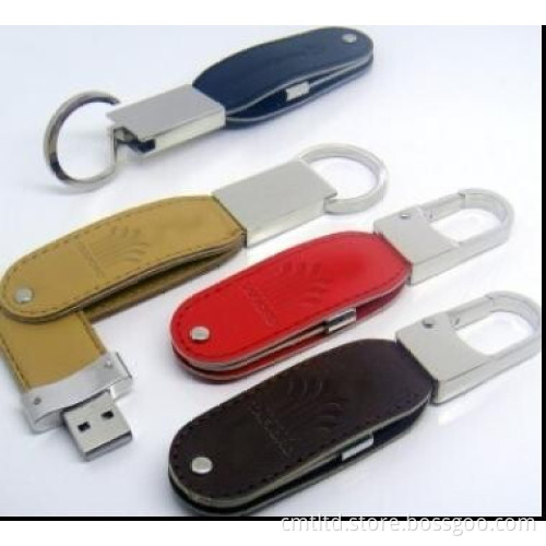 Leather USB Flash Drives with Hot Stamping Logo (LE012)